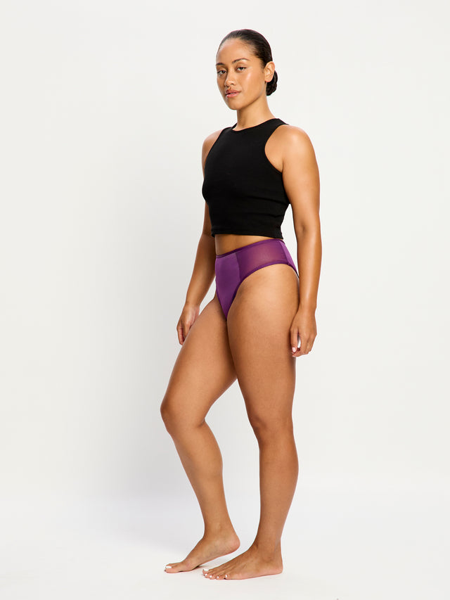 Allure Hi Waist Brief Moderate Mystic Purple