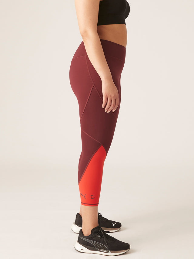 Puma X Modibodi 7/8 Active Legging Moderate Aubergine/Burnt red