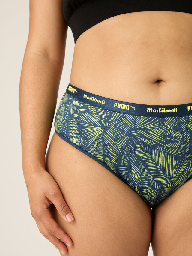Puma X Modibodi Active Printed Classic Brief Moderate Palm Green
