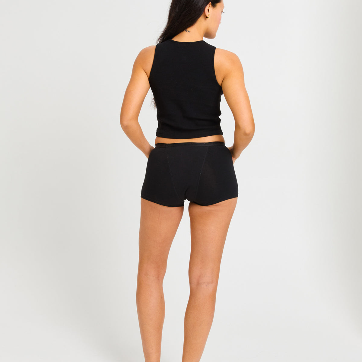 Period Basic Boyshort Super Overnight in Black Modibodi Modibodi AU