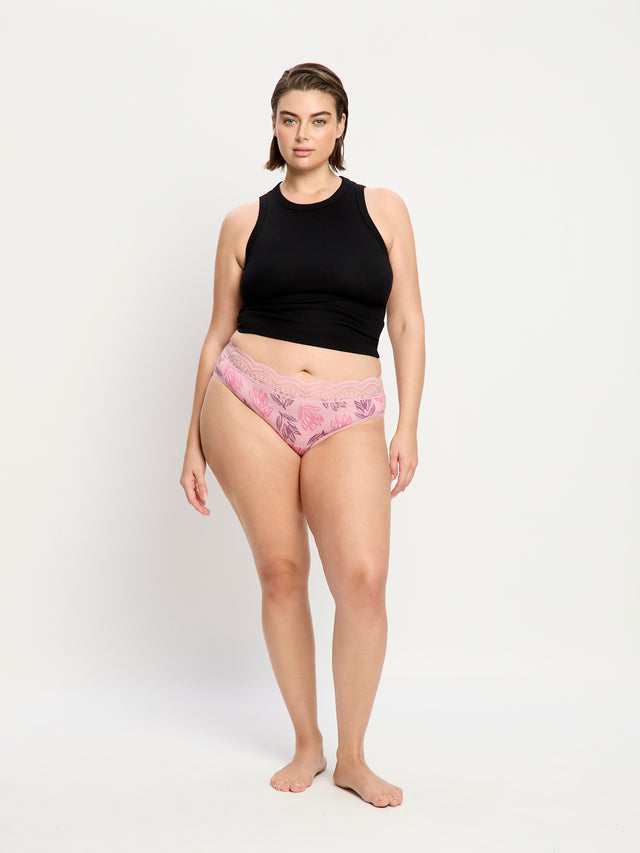 Sensual Hi Waist Bikini Moderate Cassia Pink