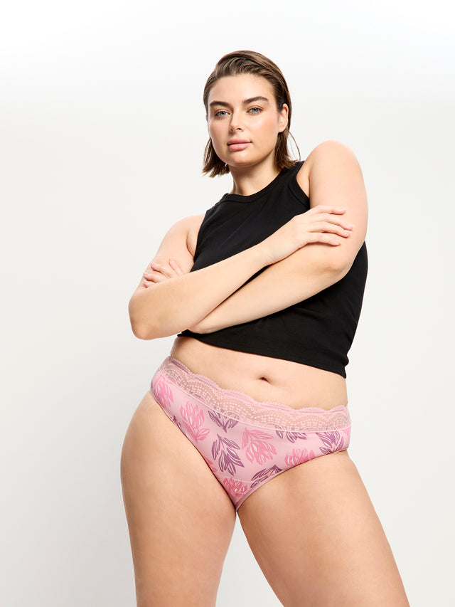 Sensual Hi Waist Bikini Moderate Cassia Pink