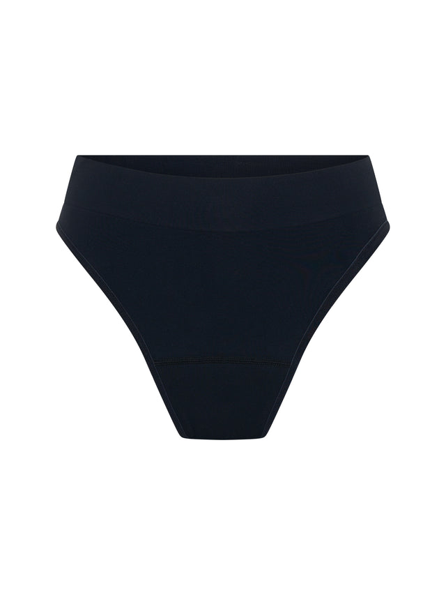 Modicomfort Seamless Hi Waist Thong Light Black