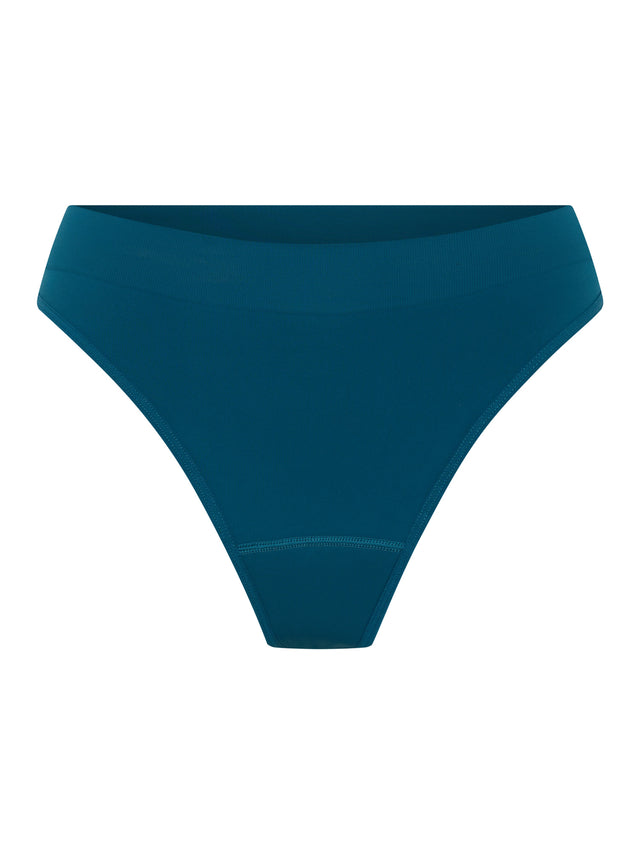 Modicomfort Seamless Hi Waist Thong Light Teale Blue