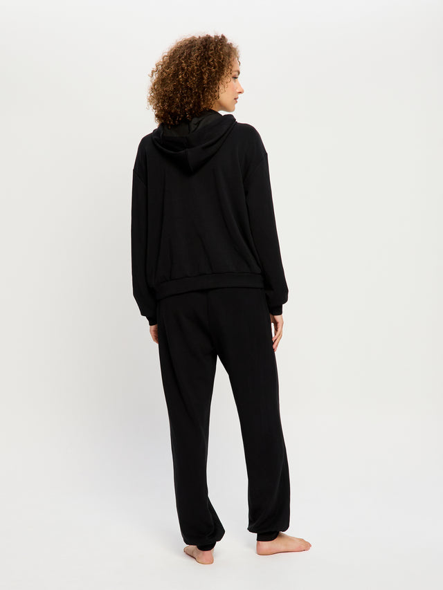 Half-Zip Hoodie Black