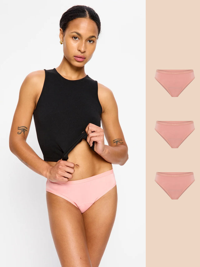 Classic Bikini Moderate Prickly Pink 3 Pack