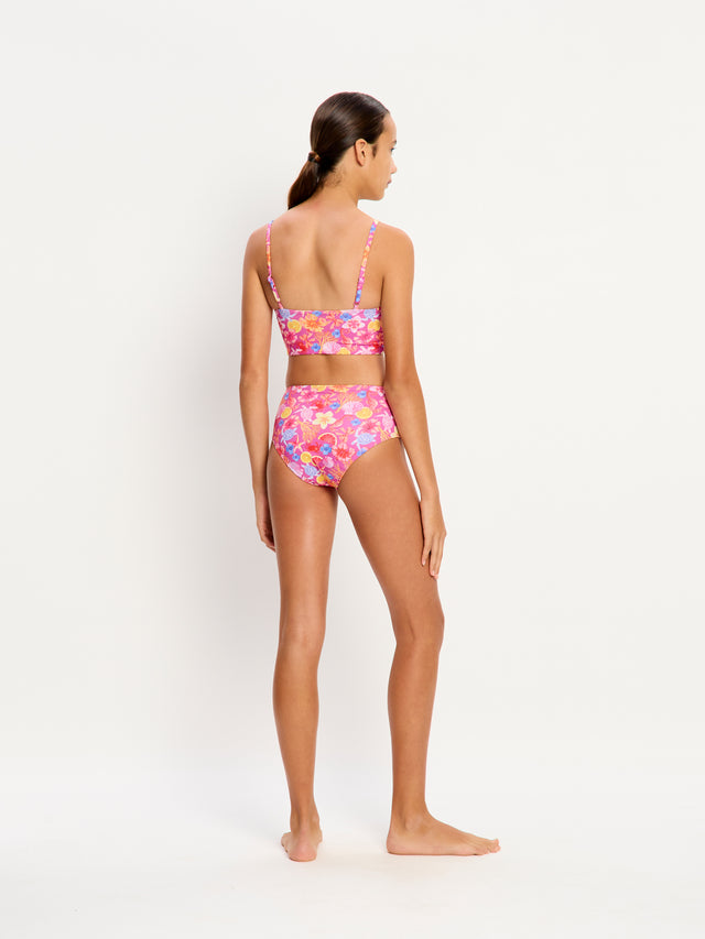 Marine Dream Teen Swimwear Hi Waist Bikini Brief Super Tropicana Crush