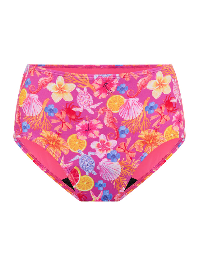 Marine Dream Teen Swimwear Hi Waist Bikini Brief Super Tropicana Crush