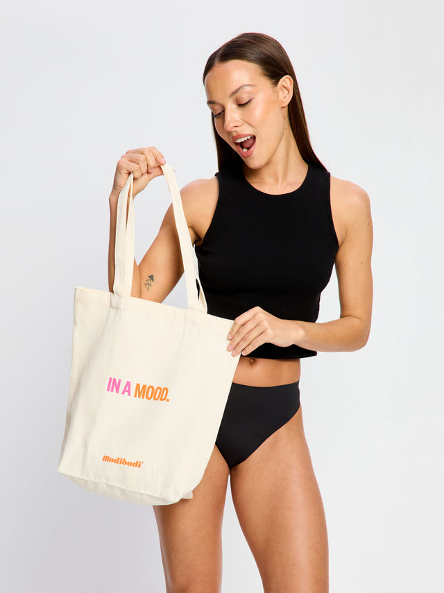 In A Mood Tote Bag Natural