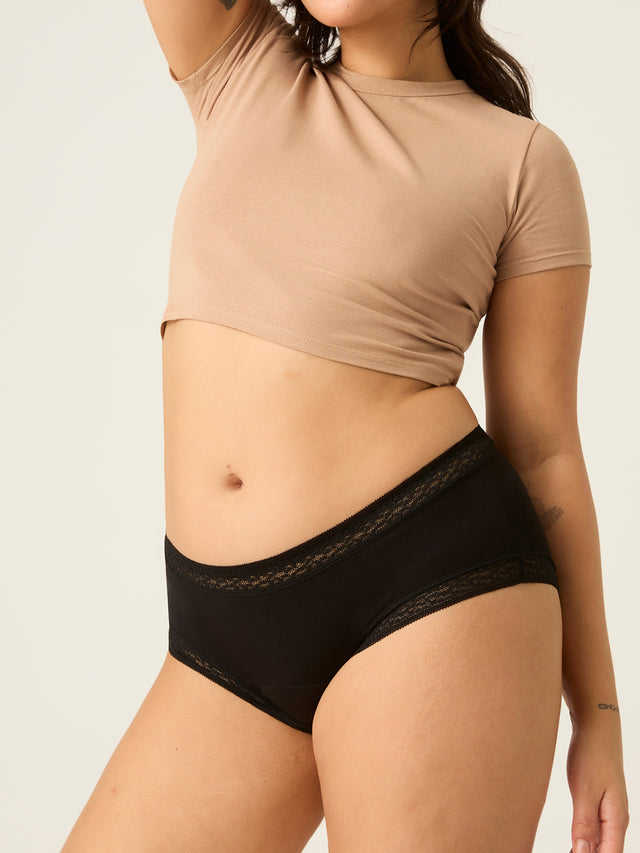 Sensual Boyleg Light Black Lace