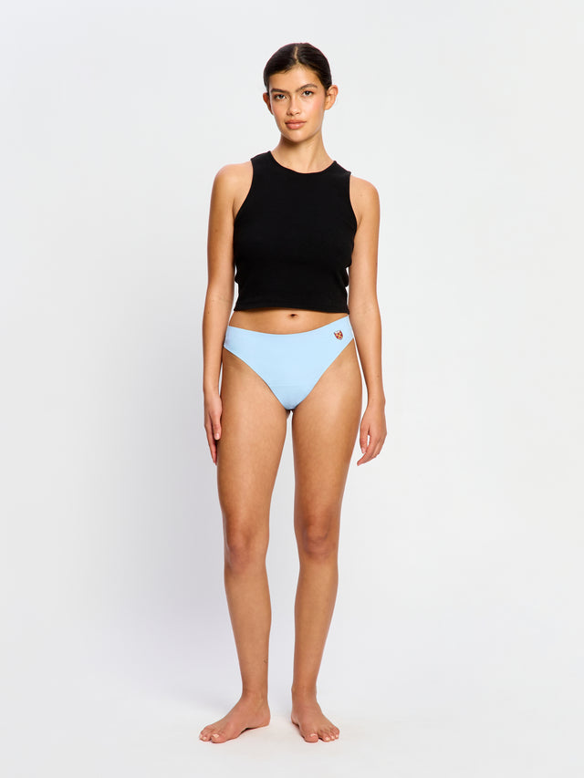 West Ham United Women X Modibodi Seamfree Thong Light Cerulean Blue