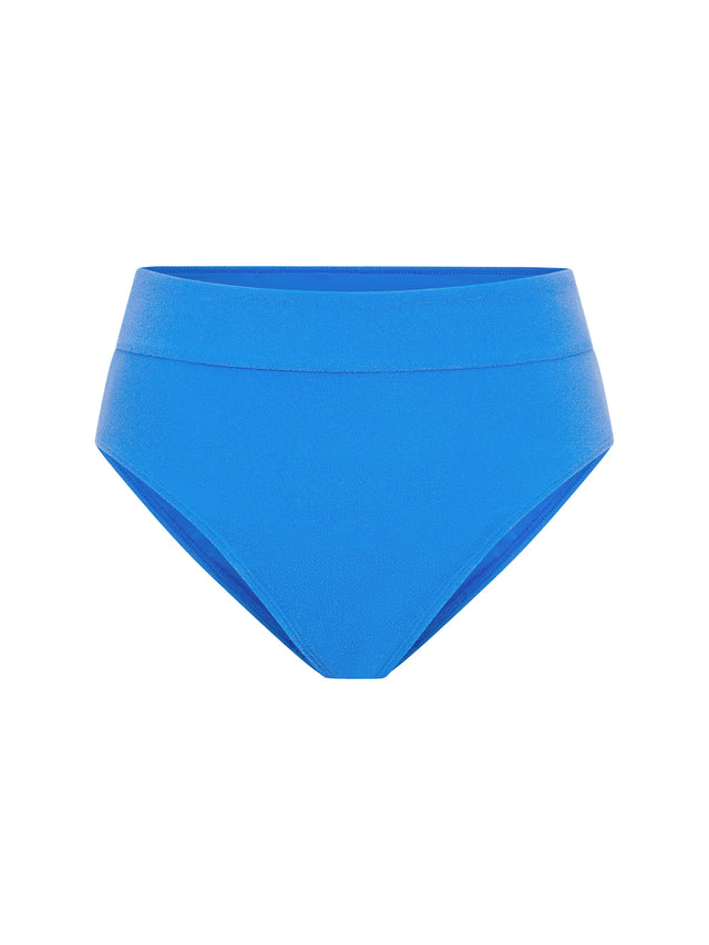 Swimwear Soft Stretch Hi Waist Cheeky Brief Light Ultramarine Blue