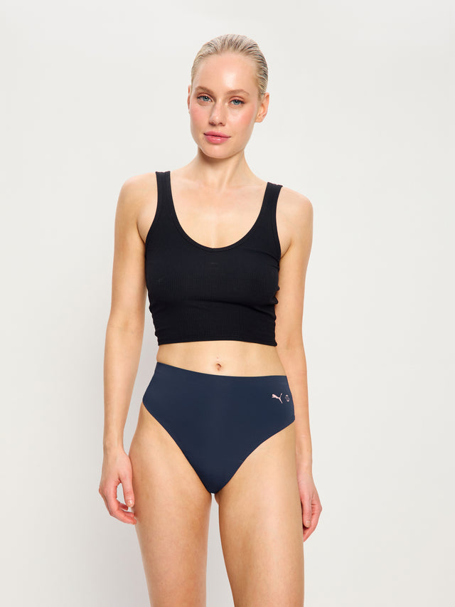 Puma X Modibodi Seamfree Active Hi Waist Cheeky Moderate Midnight 3 Pack