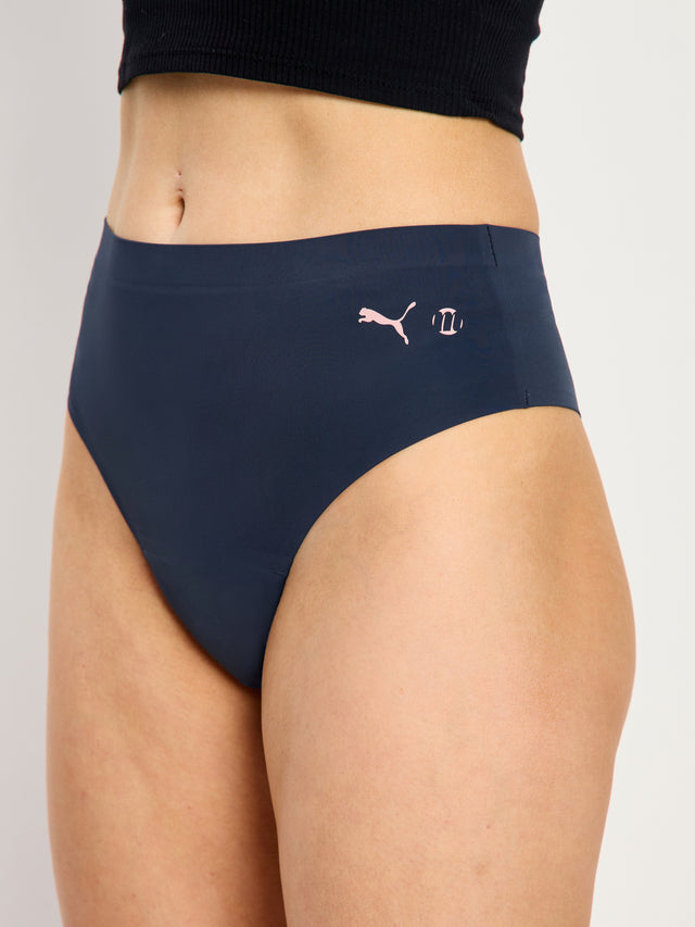 Puma X Modibodi Seamfree Active Hi Waist Cheeky Moderate Midnight 3 Pack