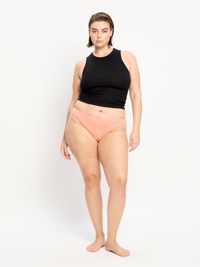 Basic Cheeky Bikini Light-Moderate Clay 3 Pack