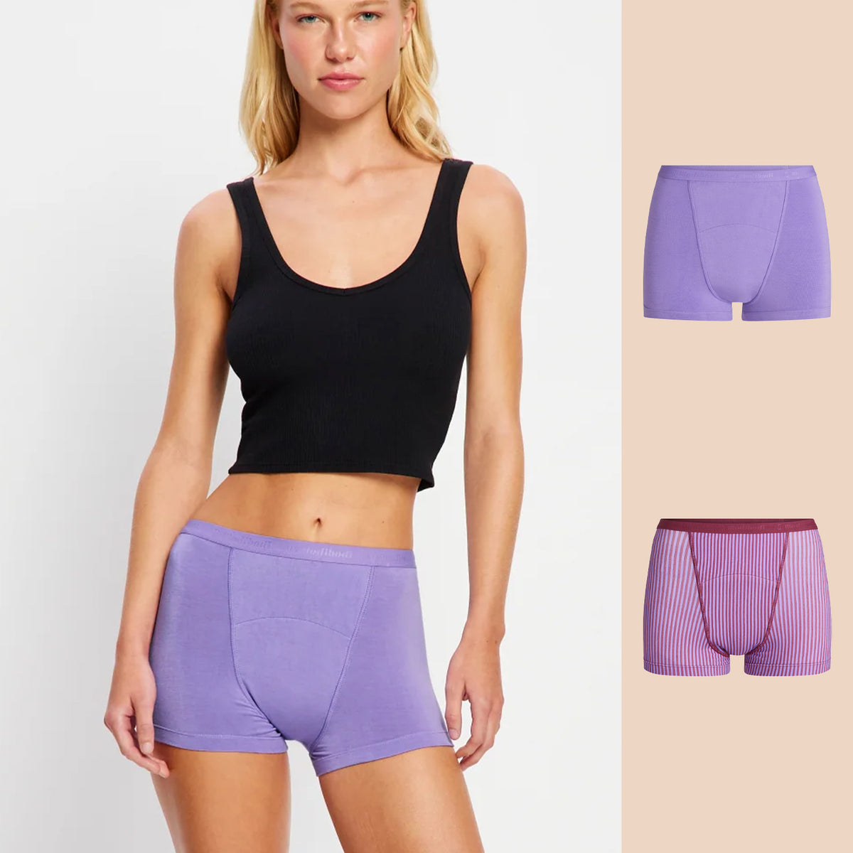 Purple Vibes Boyshort Super 2 Pack – Modibodi AU