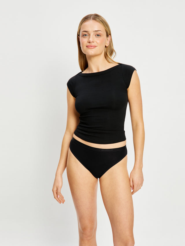Classic Bikini Moisture Wicking Black
