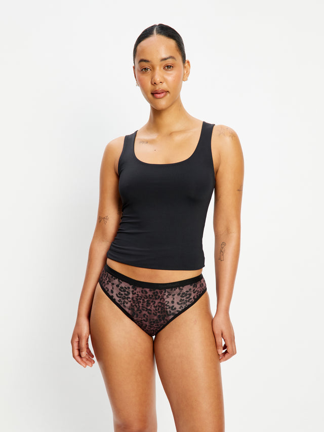 Classic Bikini Super Abstract Leopard Rich Chocolate