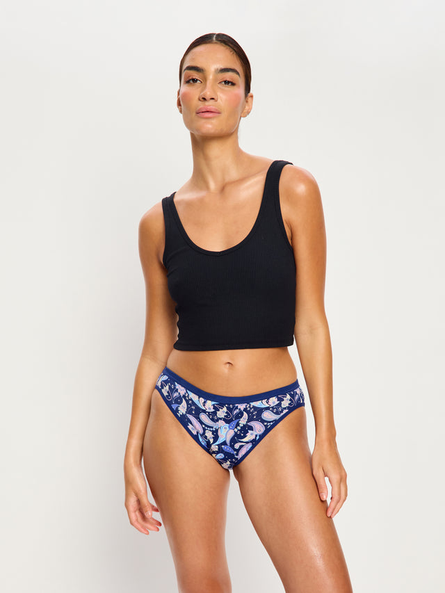 Classic Bikini Super Opulent Paisley Navy