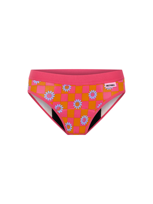 SmileyWorld® | Modibodi Teen Hipster Bikini Super Flower Checkerboard
