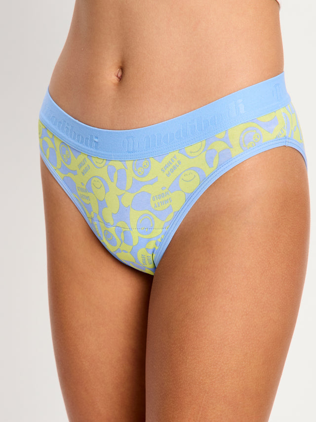 SmileyWorld® | Modibodi Teen Hipster Bikini Moderate Groovy Green