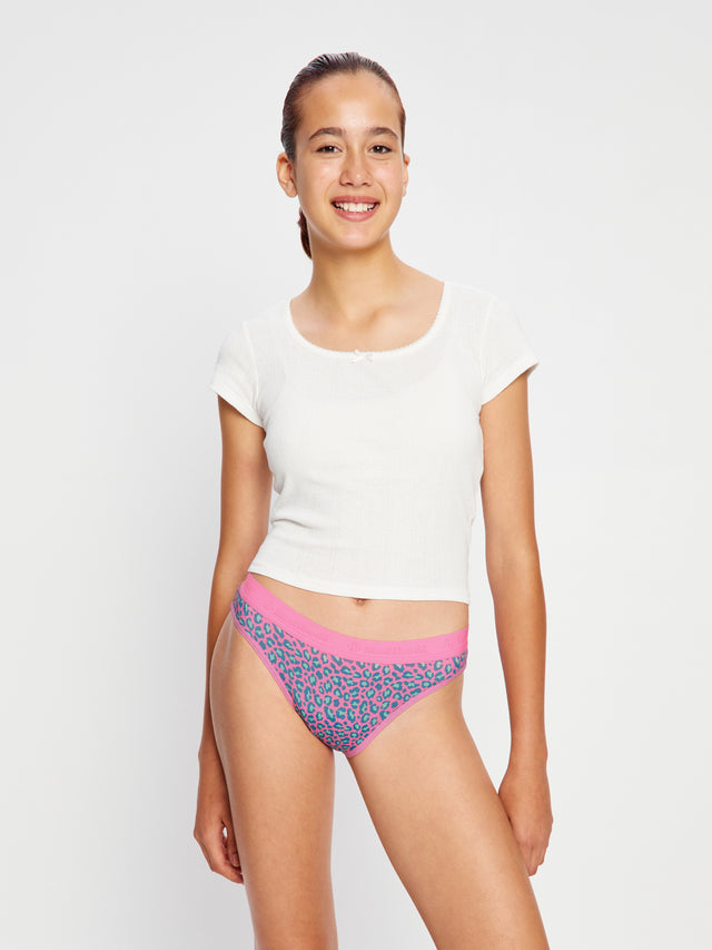 Teen Hipster Boyshort & Bikini Mystic Leopard Pink 2 Pack