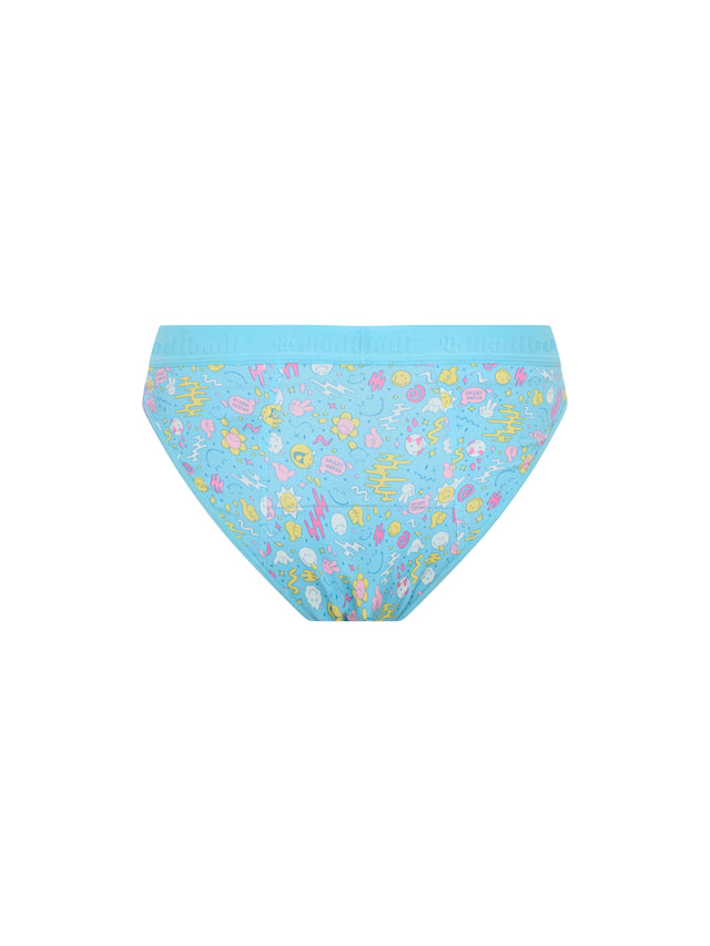 SmileyWorld® | Modibodi Teen Hipster Bikini Moderate Wonderlust Blue