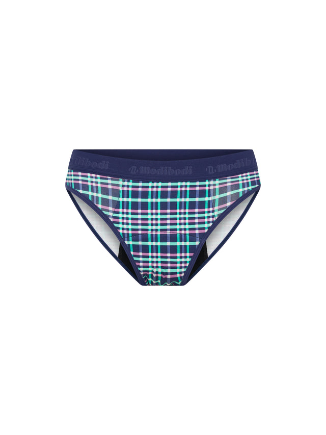Teen Hipster Bikini Super Midnight Purple Check