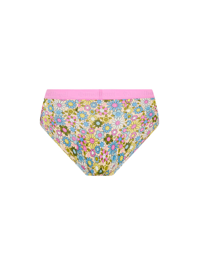 SmileyWorld® | Modibodi Teen Hipster Boyleg and Hipster Boyshort 2 Pack Bubbly Blossom Pink