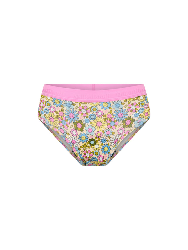 SmileyWorld® | Modibodi Teen Hipster Boyleg Moderate Bubbly Blossom Pink