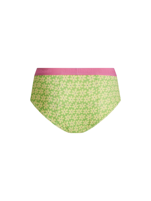 Teen Hipster Boyleg Moderate Floral Green