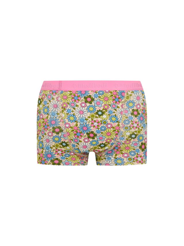 SmileyWorld® | Modibodi Teen Hipster Boyleg and Hipster Boyshort 2 Pack Bubbly Blossom Pink