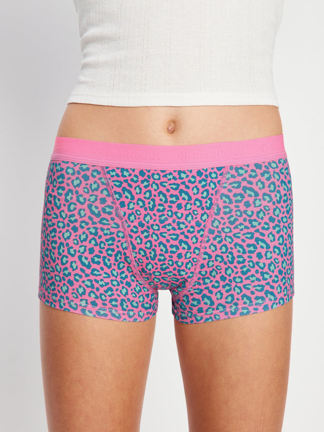 Teen Hipster Boyshort & Bikini Mystic Leopard Pink 2 Pack