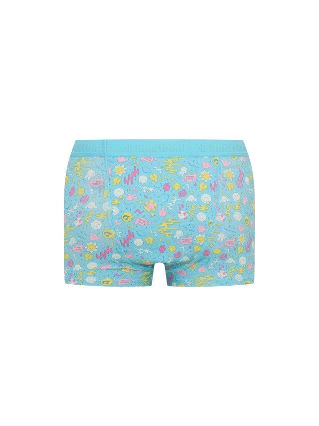 SmileyWorld® | Modibodi Teen Hipster Boyshort Super Wonderlust Blue