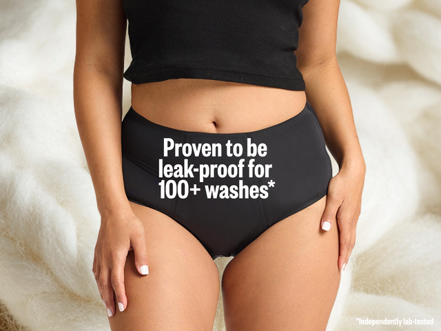 Modibodi period underwear absorbency proven to be leak-proof for 100 washes