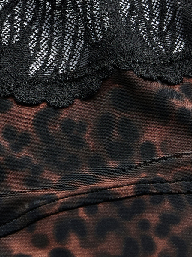 Ines Midi Brief Moderate Abstract Leopard Rich Chocolate