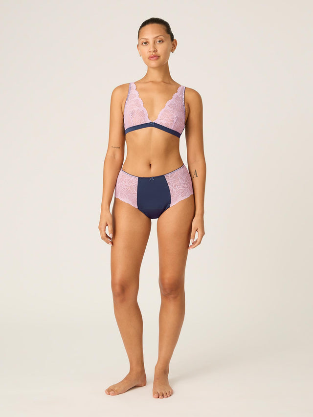 Manon Hi Waist Brief Moderate Riviera Blue