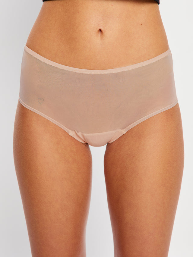Barely There Hi Waist Brief Moisture Wicking Porcelean