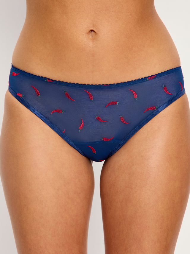 Intimates Spicy Day Cheeky Brief Light Navy Chilli