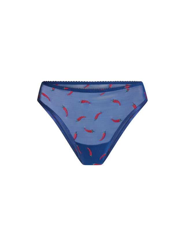 Intimates Spicy Day Cheeky Brief Light Navy Chilli