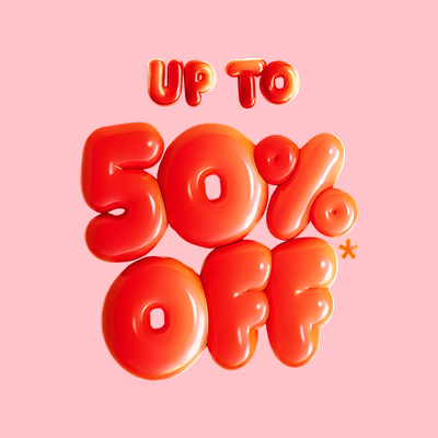 Up To 50% Off* Sitewide