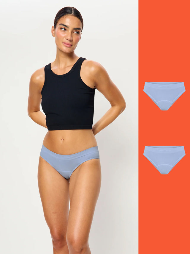 ModiComfort Seamless Boyleg Light Blue Aura 2 Pack