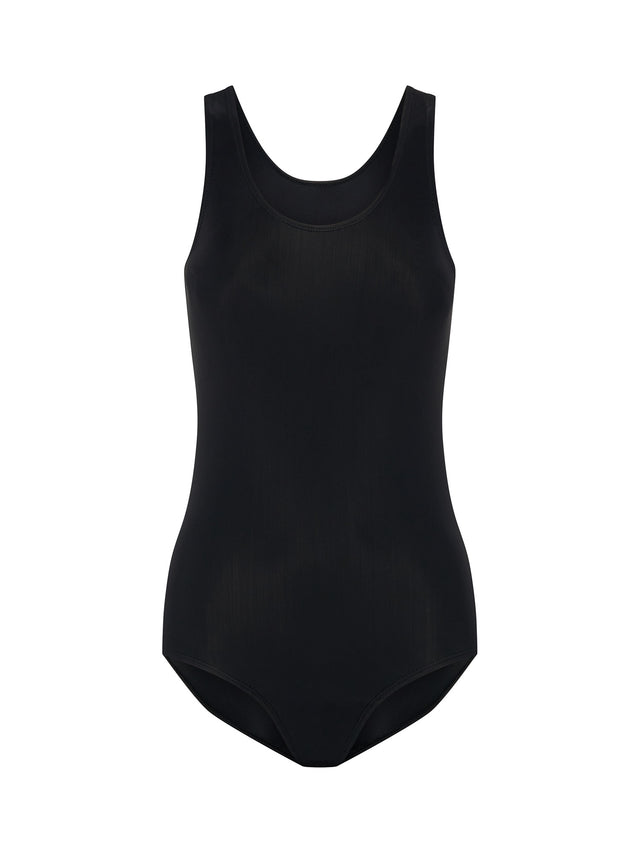 Teen Active Period Kit with Swimwear Racerback One Piece Super Black