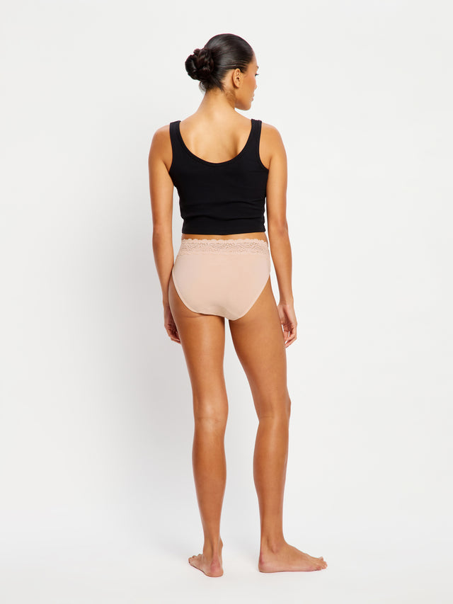 Sensual Hi Waist Bikini Light Cashew