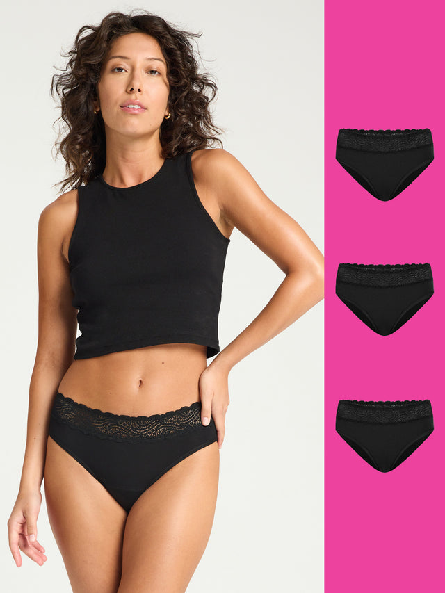 Sensual Hi Waist Bikini Pack Black