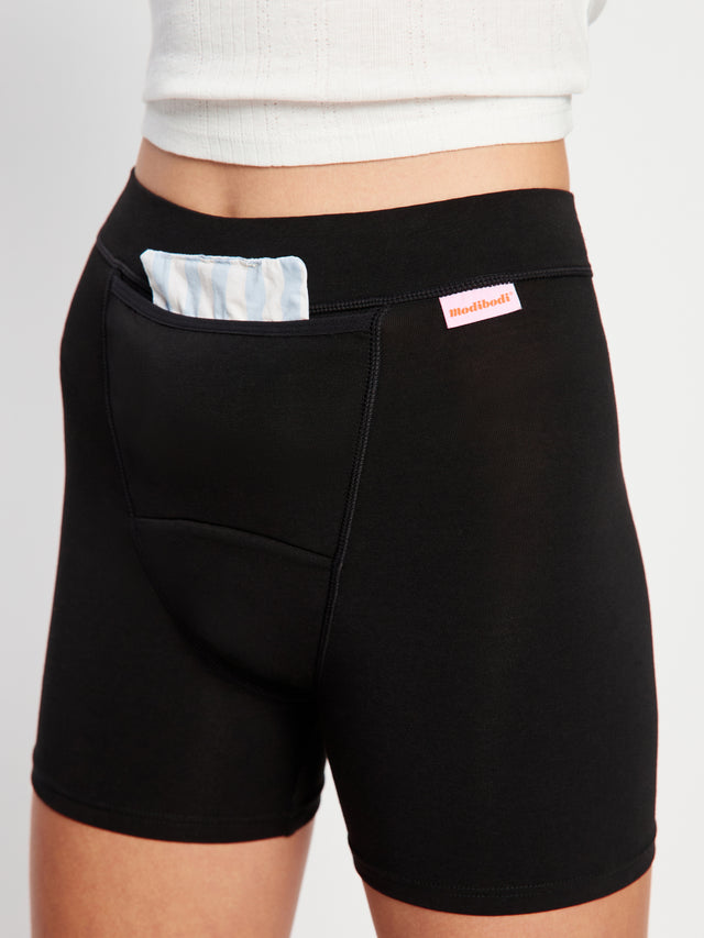 Teen Sleep Short with Pouch Super Black