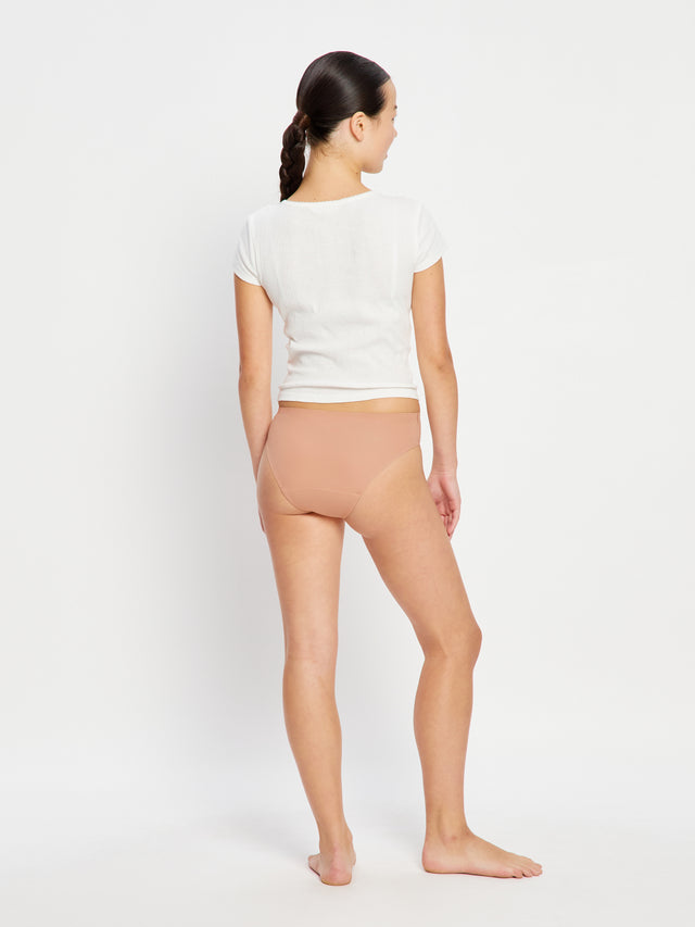 Teen Seamfree Hi-Leg Bikini Moderate Ballet Beige