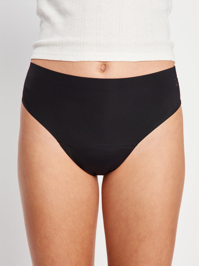 Teen Seamfree Hi-Leg Bikini Moderate Black