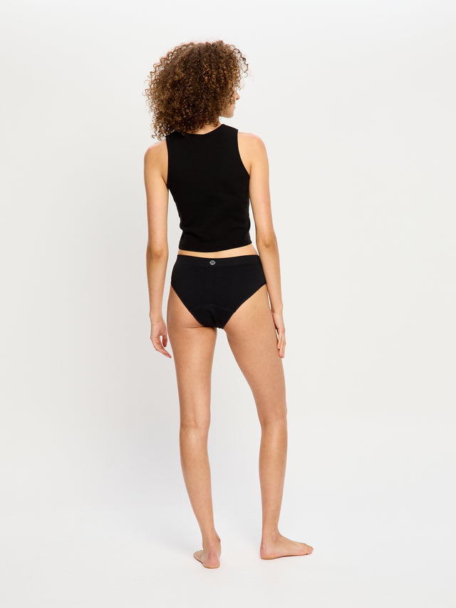 Soft Stretch Seamless Bikini Brief 2 Pack Moderate Black