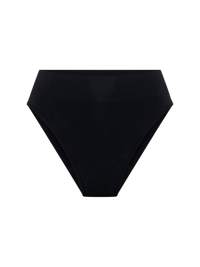ModiComfort Seamless Hi-Leg Brief Moderate Black 3 Pack